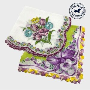 Vintage Floral Handkerchief Set